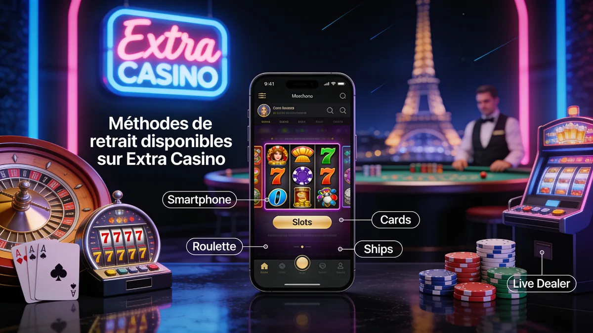 Méthodes de retrait disponibles sur Extra Casino pour les joueurs en France